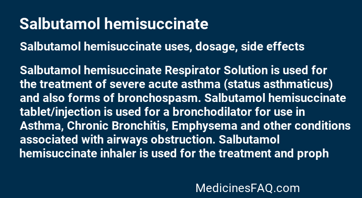 Salbutamol hemisuccinate