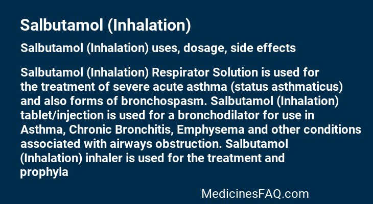 Salbutamol (Inhalation)