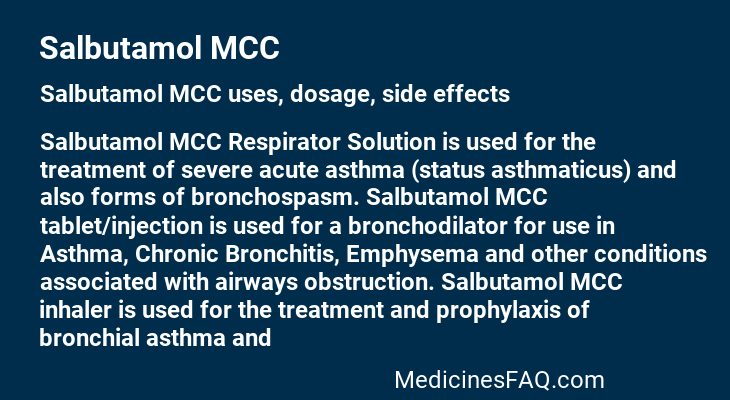 Salbutamol MCC