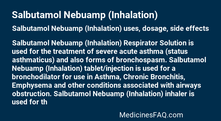 Salbutamol Nebuamp (Inhalation)