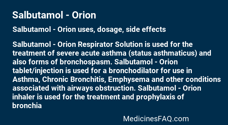 Salbutamol - Orion