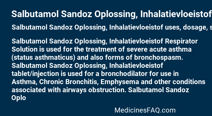 Salbutamol Sandoz Oplossing, Inhalatievloeistof