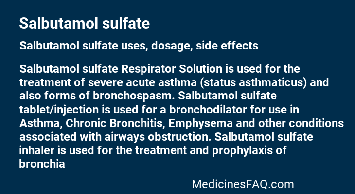 Salbutamol sulfate