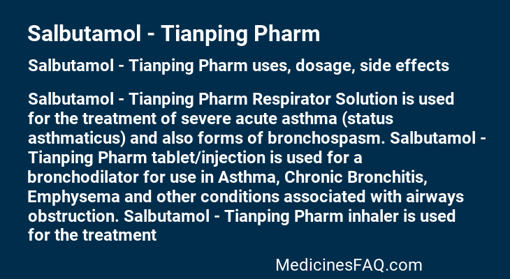 Salbutamol - Tianping Pharm