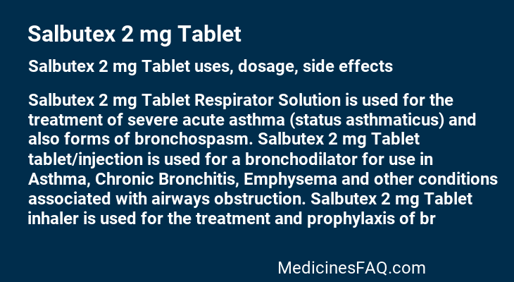 Salbutex 2 mg Tablet