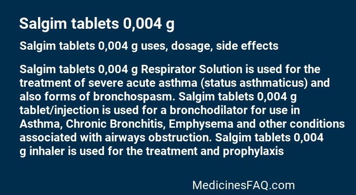 Salgim tablets 0,004 g