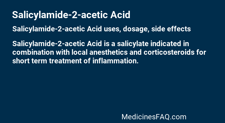 Salicylamide-2-acetic Acid