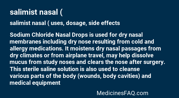 salimist nasal (