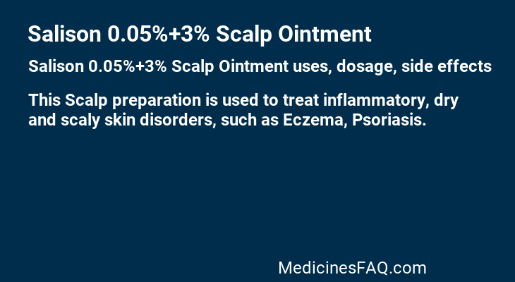 Salison 0.05%+3% Scalp Ointment