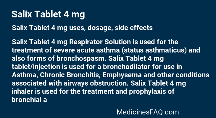 Salix Tablet 4 mg