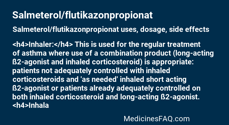 Salmeterol/flutikazonpropionat