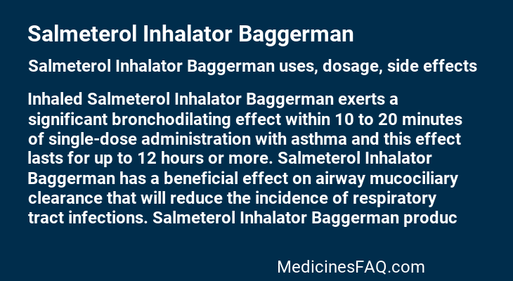 Salmeterol Inhalator Baggerman