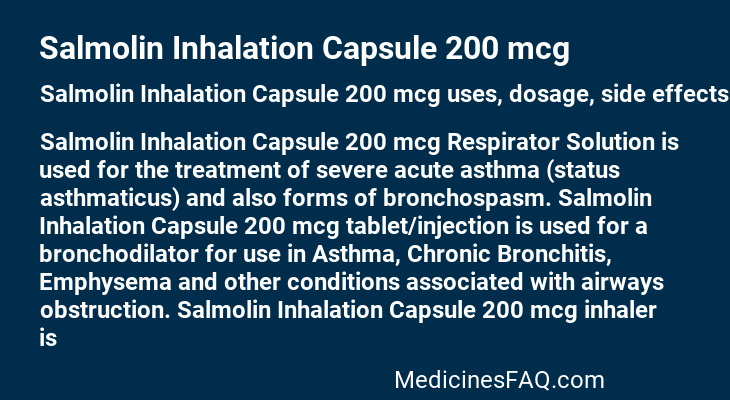 Salmolin Inhalation Capsule 200 mcg