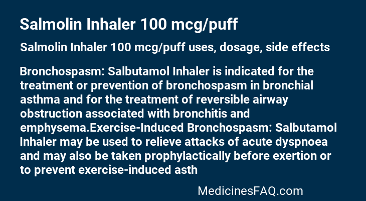 Salmolin Inhaler 100 mcg/puff