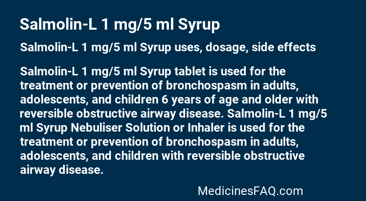 Salmolin-L 1 mg/5 ml Syrup