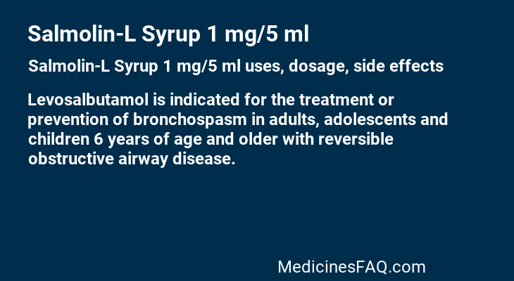 Salmolin-L Syrup 1 mg/5 ml