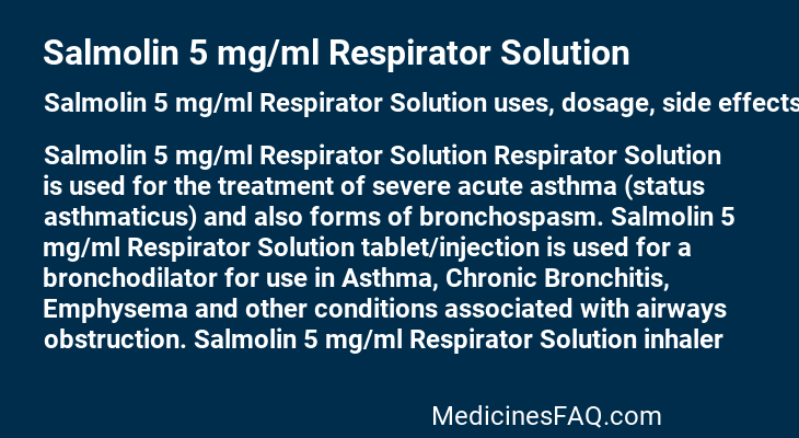 Salmolin 5 mg/ml Respirator Solution