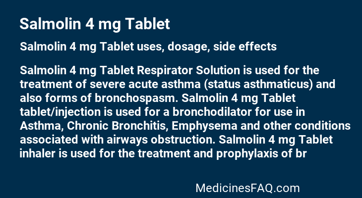 Salmolin 4 mg Tablet