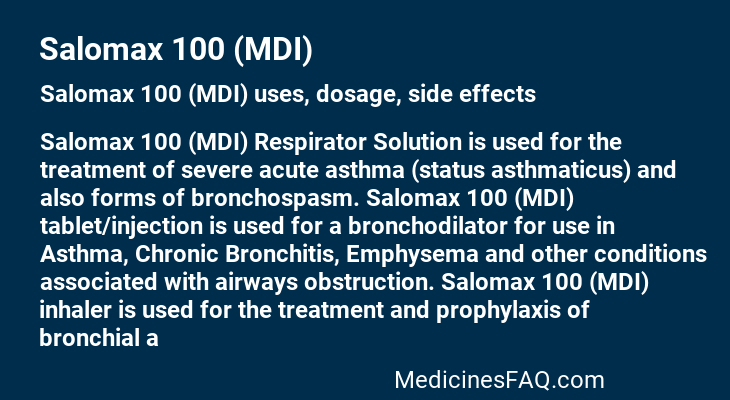Salomax 100 (MDI)