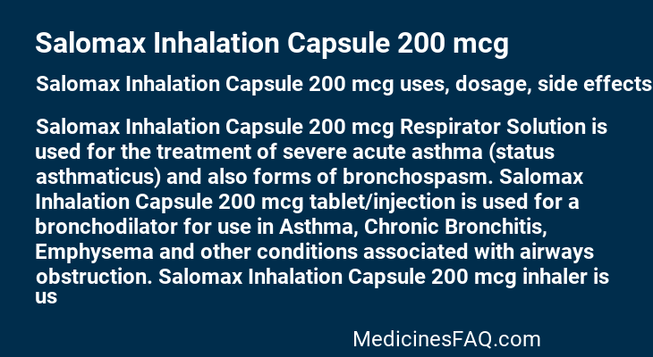 Salomax Inhalation Capsule 200 mcg