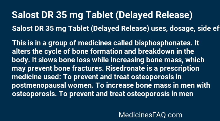 Salost DR 35 mg Tablet (Delayed Release)