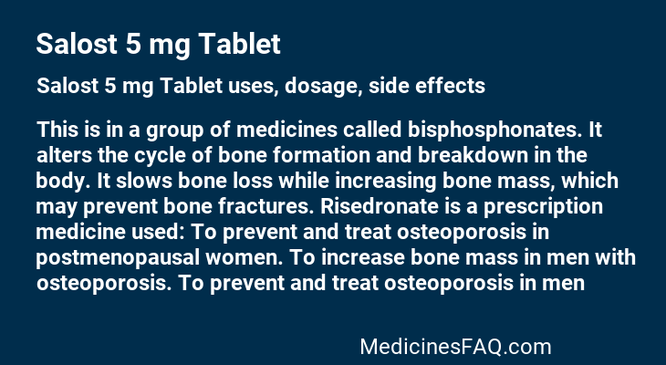 Salost 5 mg Tablet