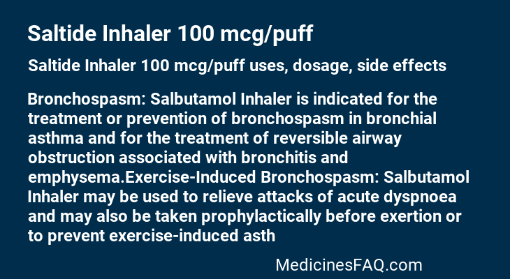 Saltide Inhaler 100 mcg/puff