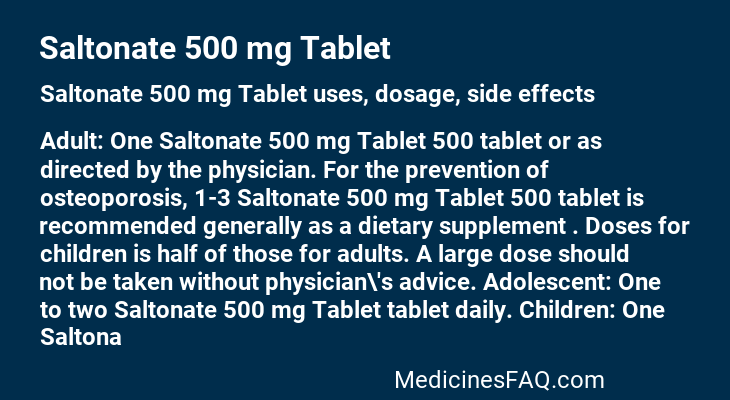 Saltonate 500 mg Tablet