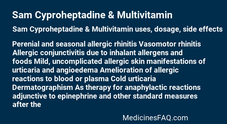 Sam Cyproheptadine & Multivitamin