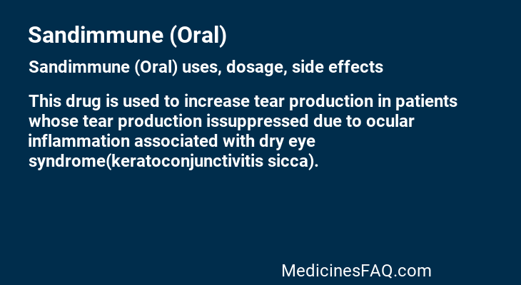 Sandimmune (Oral)