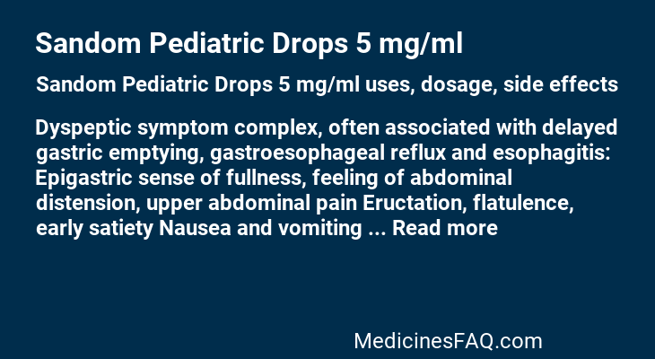 Sandom Pediatric Drops 5 mg/ml