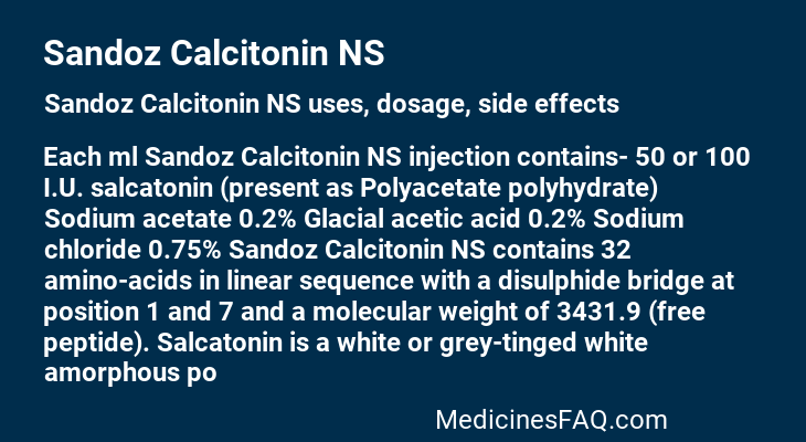 Sandoz Calcitonin NS