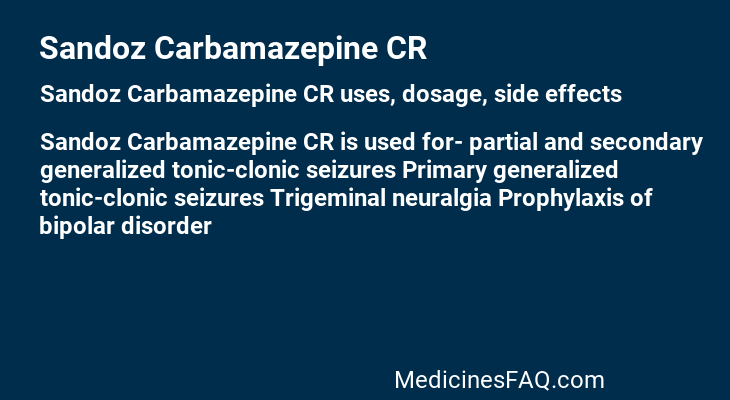 Sandoz Carbamazepine CR