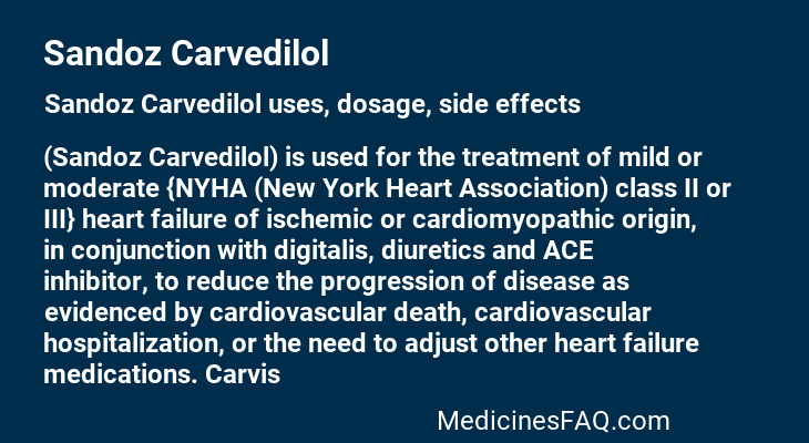 Sandoz Carvedilol