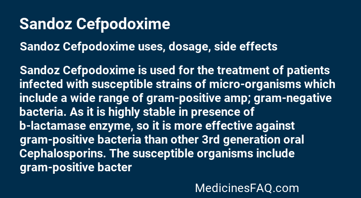 Sandoz Cefpodoxime