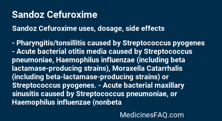 Sandoz Cefuroxime