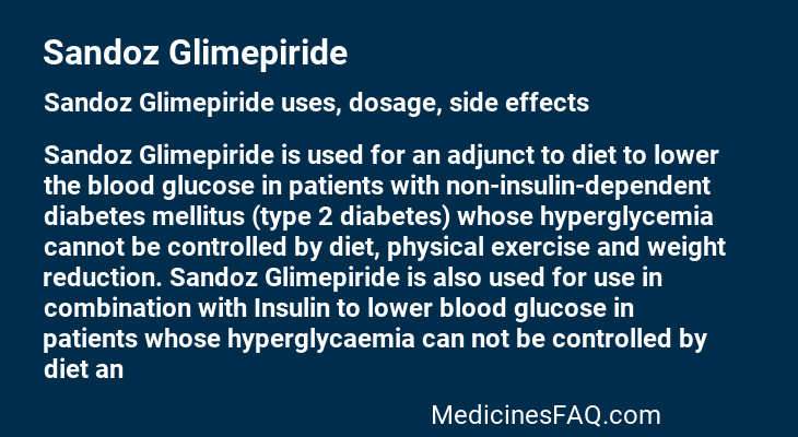 Sandoz Glimepiride