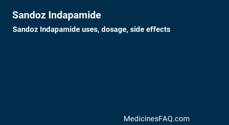 Sandoz Indapamide