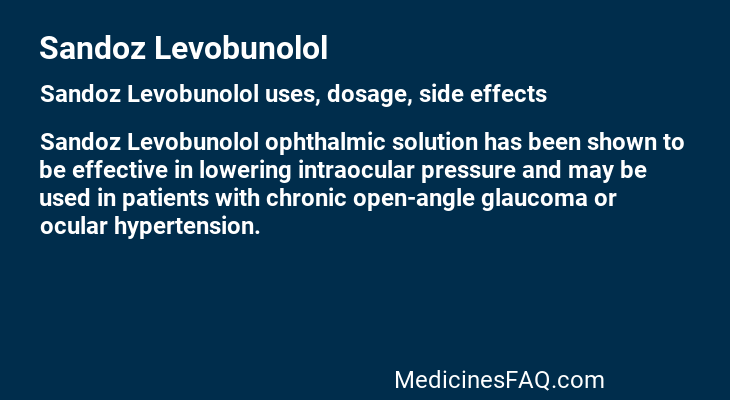 Sandoz Levobunolol