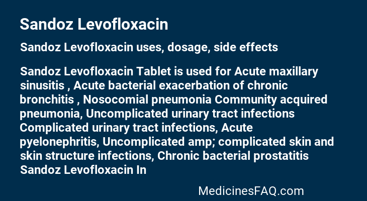 Sandoz Levofloxacin