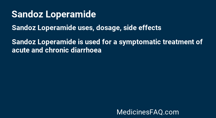 Sandoz Loperamide