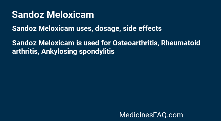 Sandoz Meloxicam