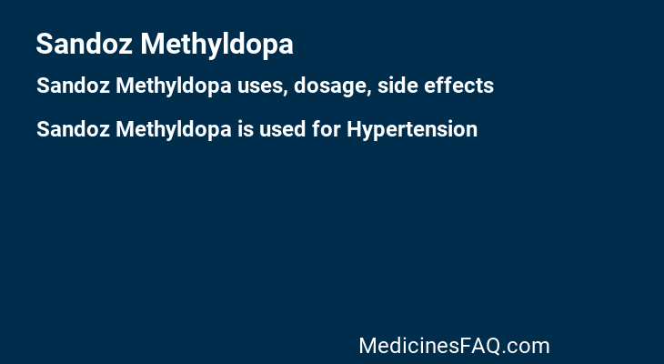 Sandoz Methyldopa