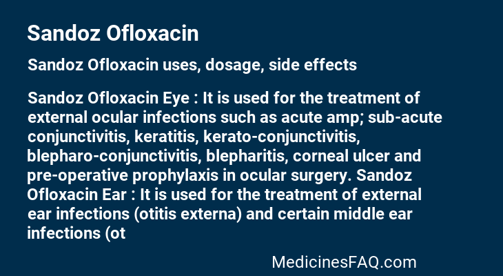 Sandoz Ofloxacin
