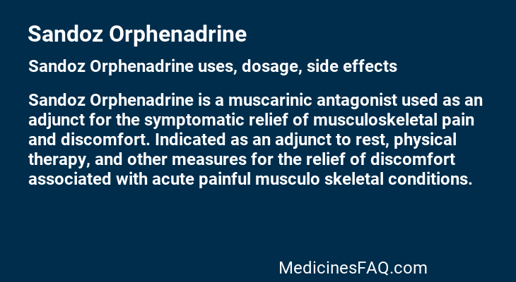 Sandoz Orphenadrine