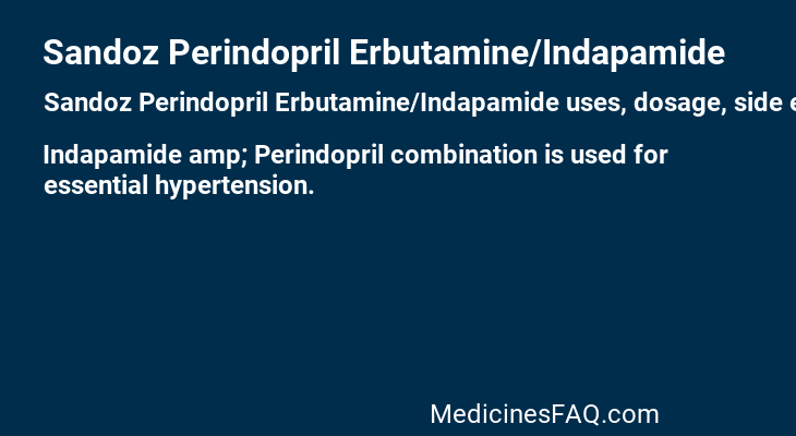 Sandoz Perindopril Erbutamine/Indapamide