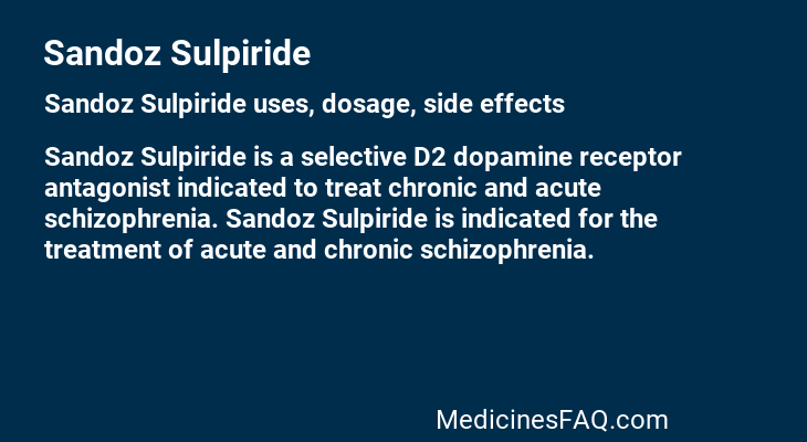 Sandoz Sulpiride