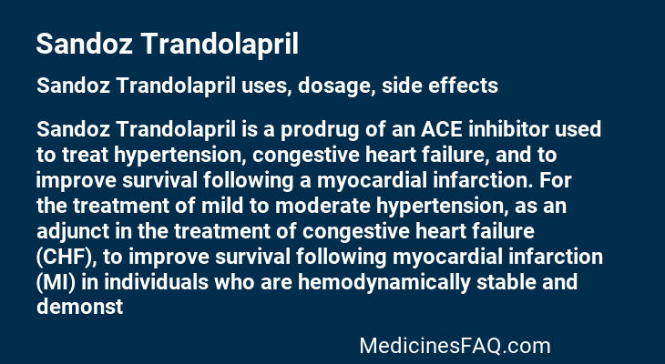 Sandoz Trandolapril