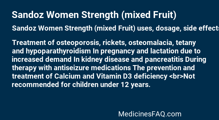 Sandoz Women Strength (mixed Fruit)