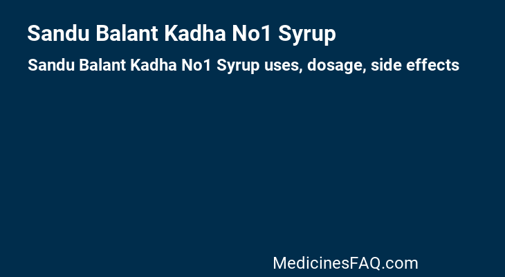 Sandu Balant Kadha No1 Syrup